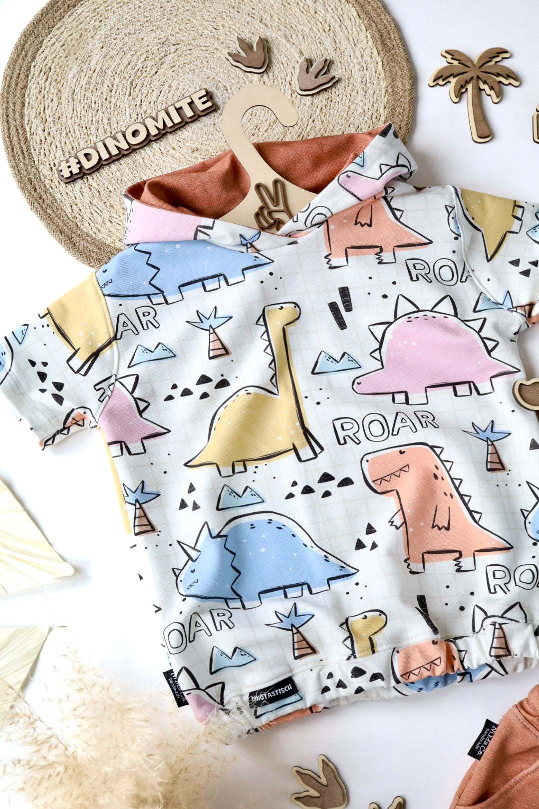 Big Dinos bunt - Bio Rib Jersey