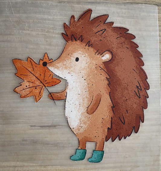 Igel im Herbst - Bügelbild