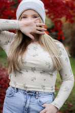 Lade das Bild in den Galerie-Viewer, Oliven - Rib Jersey ecru meliert
