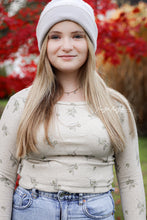 Lade das Bild in den Galerie-Viewer, Oliven - Rib Jersey ecru meliert
