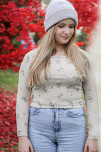 Lade das Bild in den Galerie-Viewer, Oliven - Rib Jersey ecru meliert
