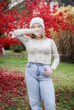 Lade das Bild in den Galerie-Viewer, Oliven - Rib Jersey ecru meliert
