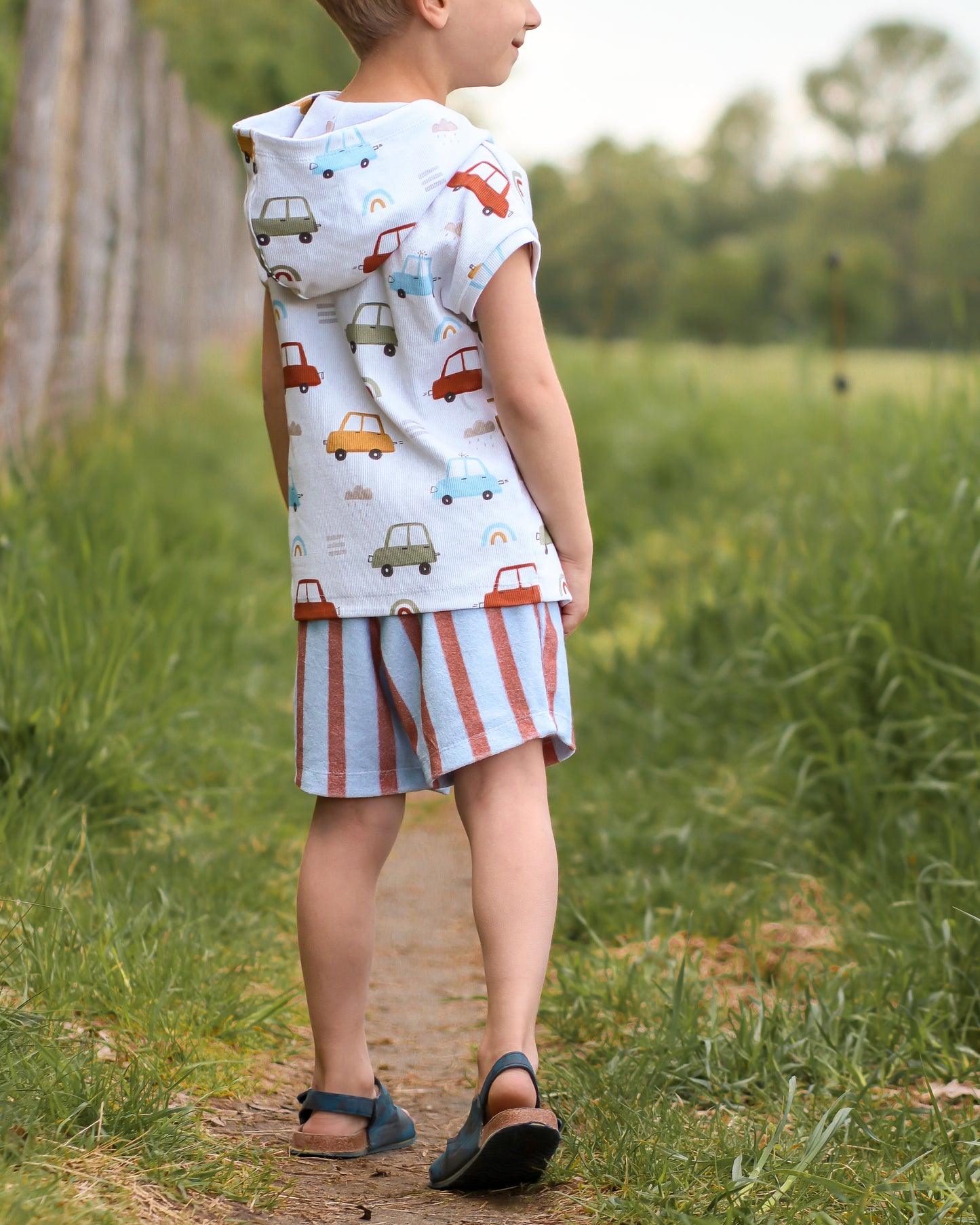 Happy Cars bunt - Bio Rib Jersey