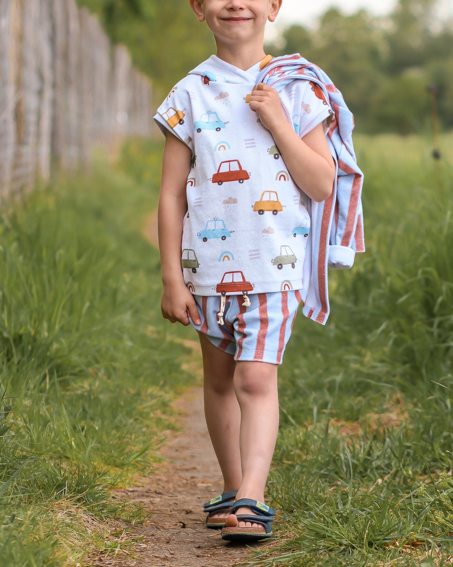 Happy Cars bunt - Bio Rib Jersey