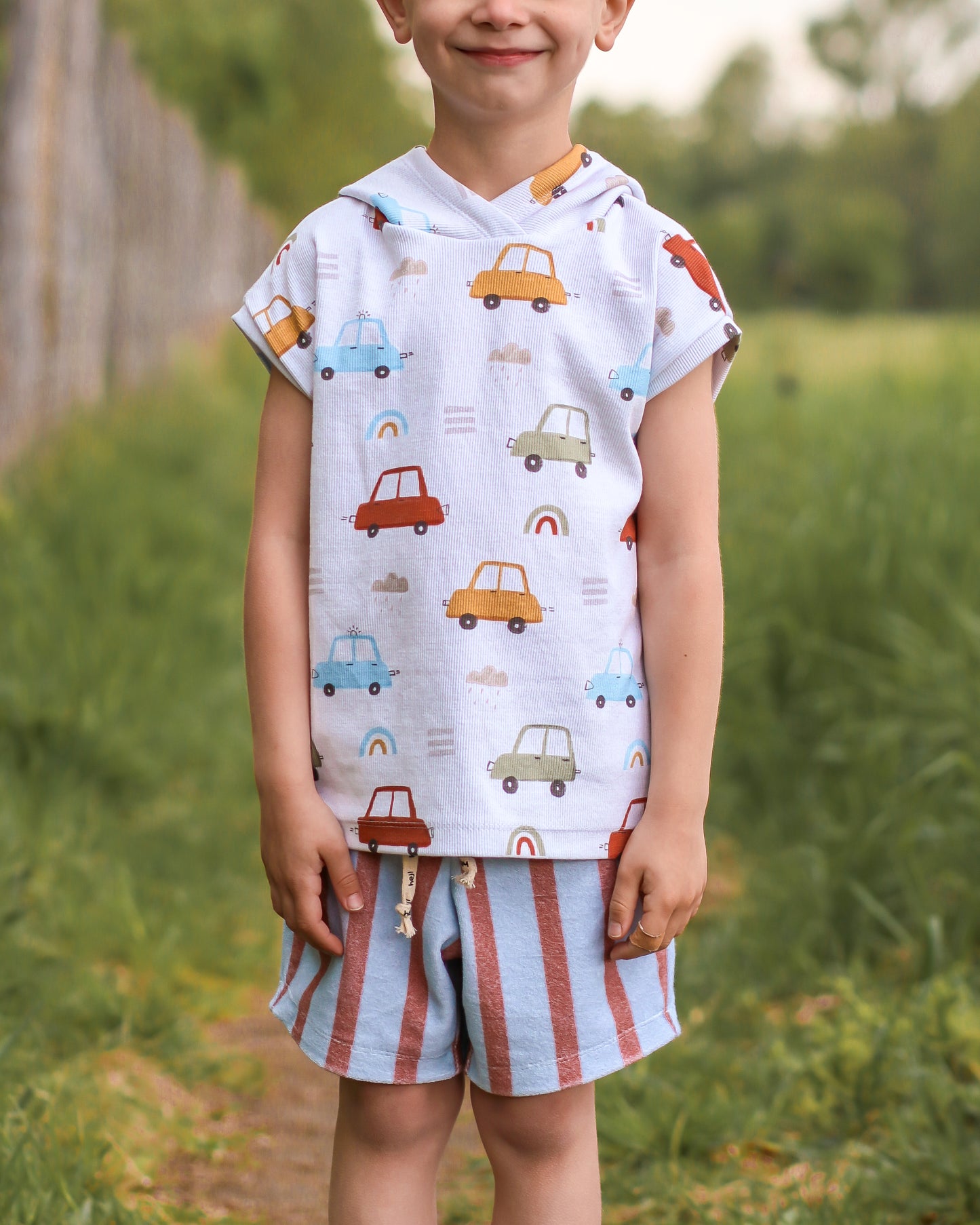 Happy Cars bunt - Bio Rib Jersey
