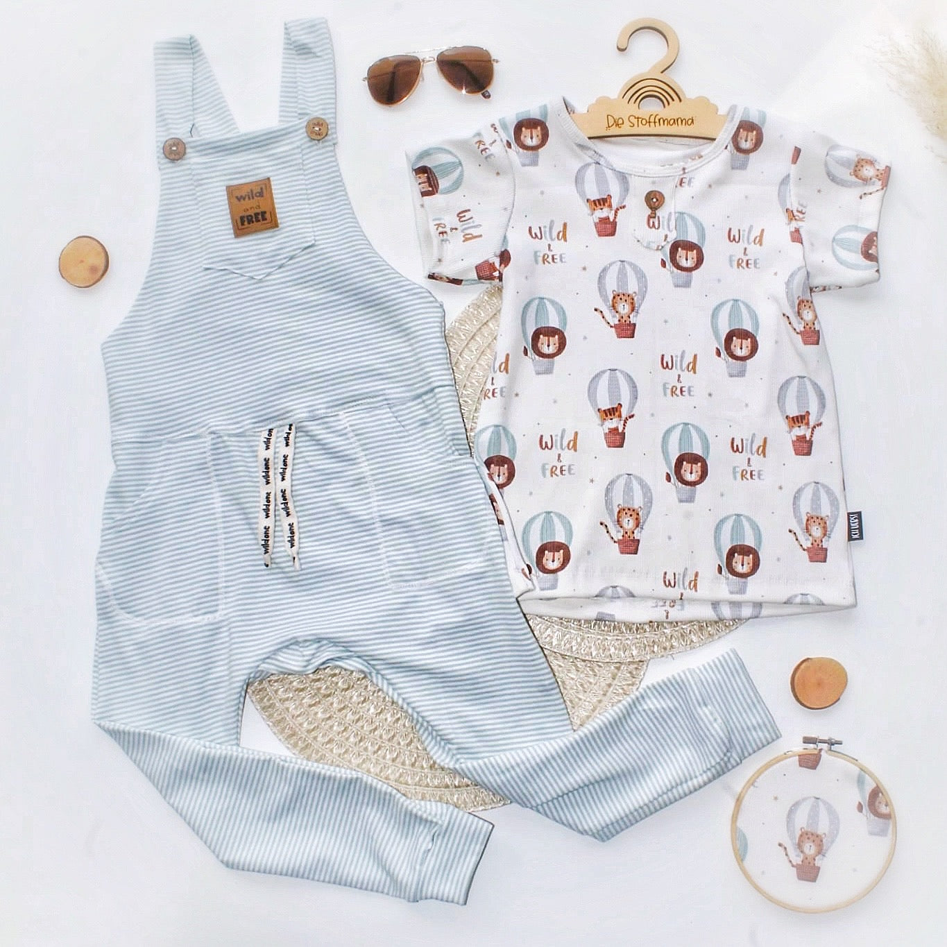 Wild & Free Hot air ballon - Rib Jersey