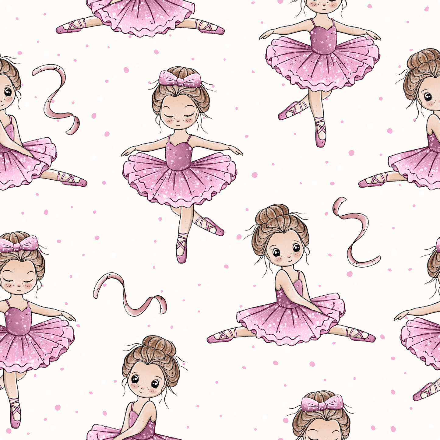 Ballerina & Dots - French Terry