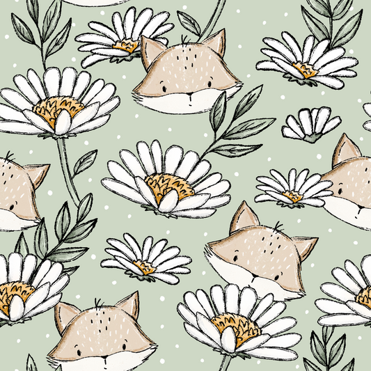 Fuchswiese Margeriten Liebe grün - Jersey