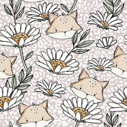 Fuchswiese Margeriten Liebe LEO mauve - Jersey