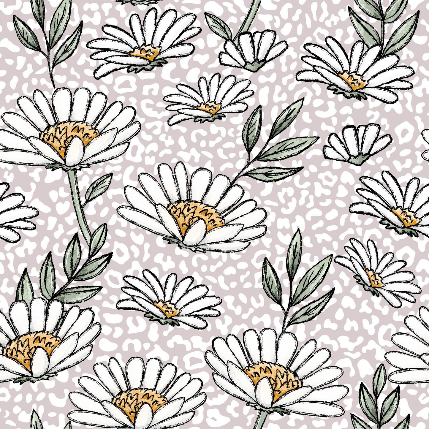 Margeriten Liebe Leo mauve - Jersey