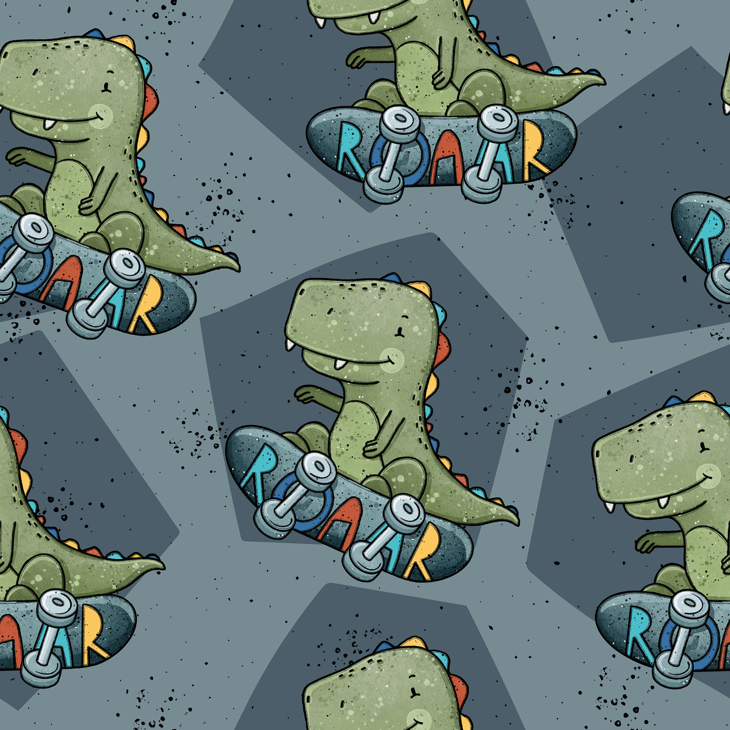 Skate T-Rex blue - French Terry