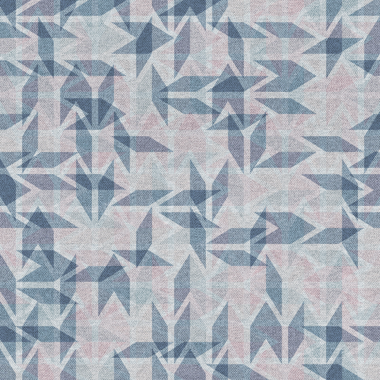 Geometric Design jeansblau - Jersey
