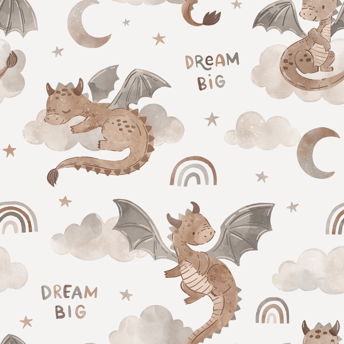 Dream Big - Drache - Rib Jersey