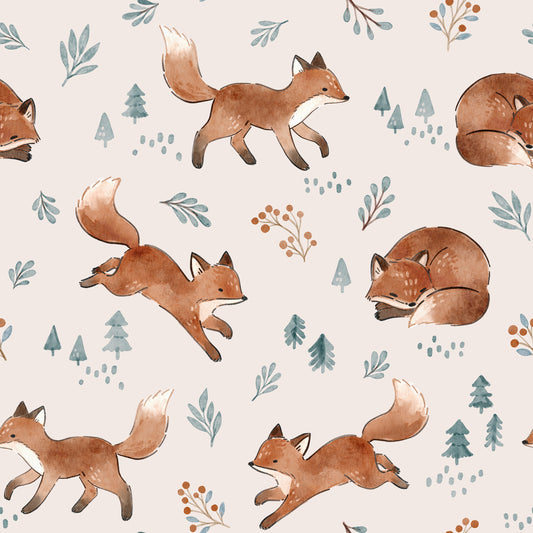 Füchse im Wald - Rib Jersey