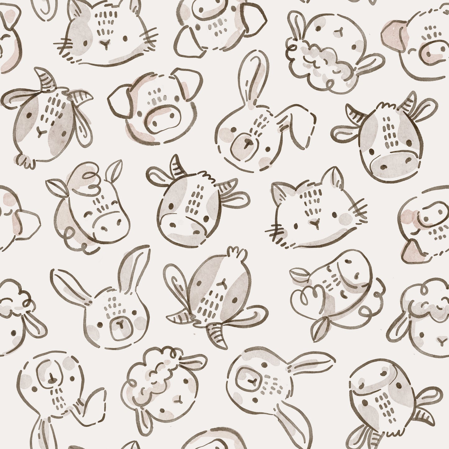 Farm Animals  - Rib Jersey