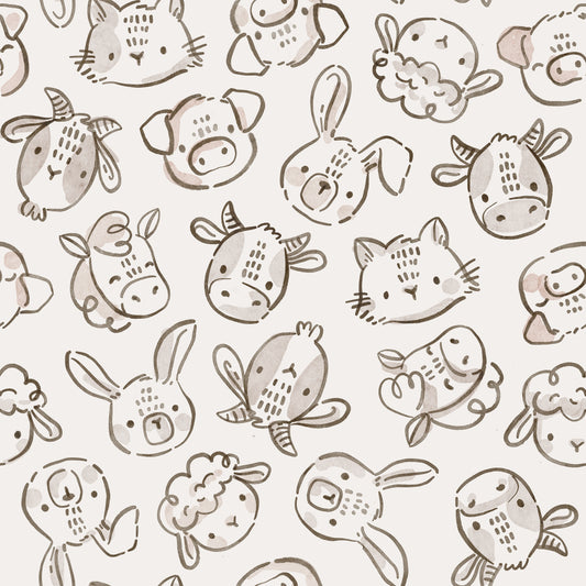 Farm Animals  - Rib Jersey