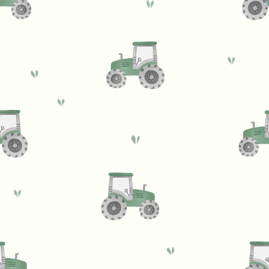 Little green Tractor - Rib Jersey