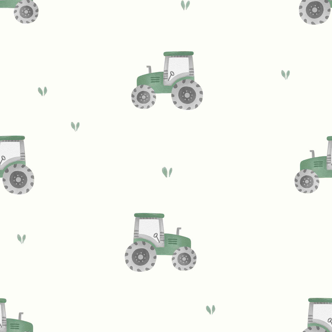 Little green Tractor - Rib Jersey
