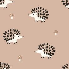 Lade das Bild in den Galerie-Viewer, Igel &amp; Pilz beige - Jersey
