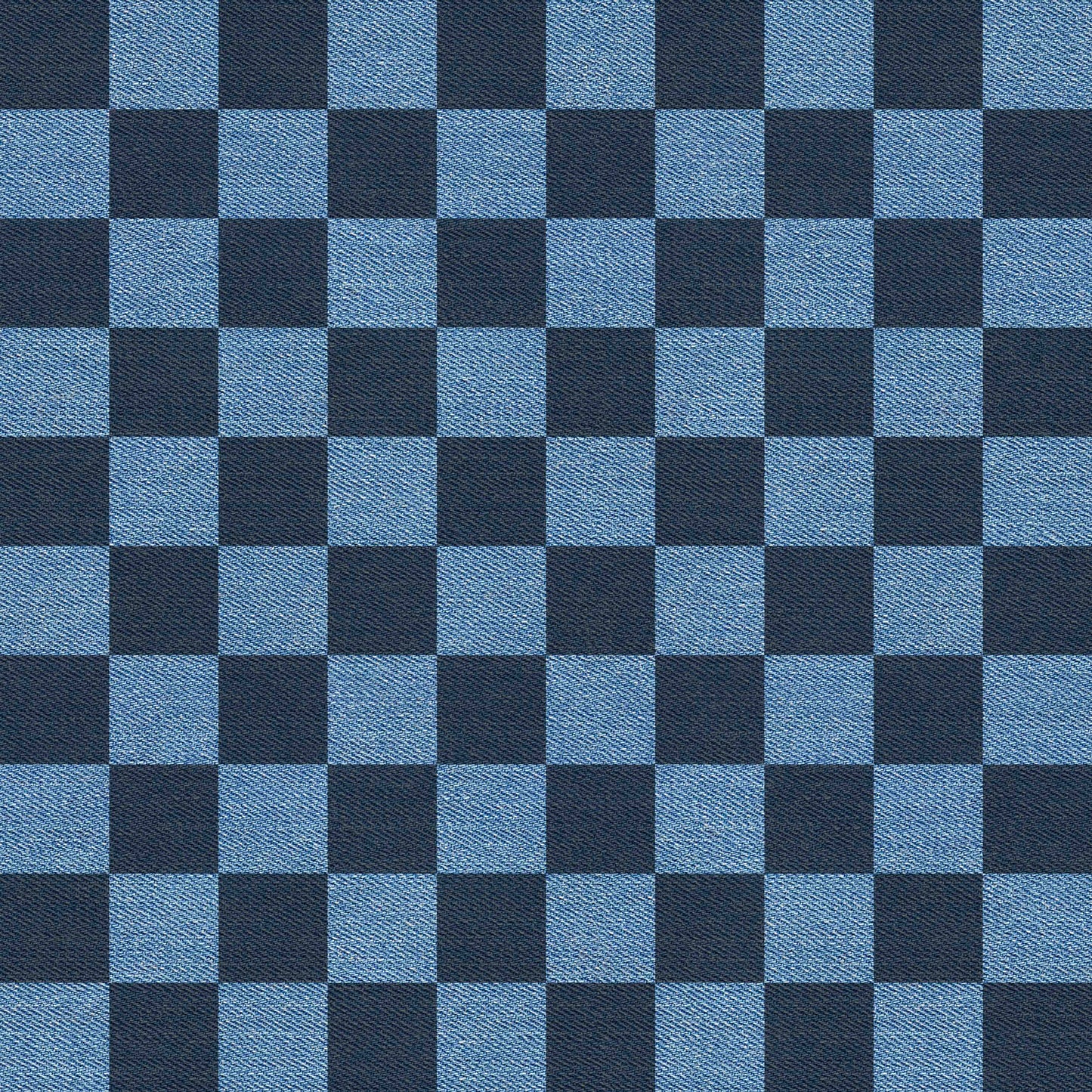 Denim Schachbrett jeansblue - FT
