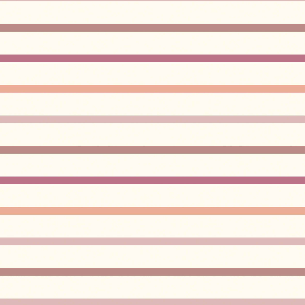 Stripes cream/ rose / beere - French Terry