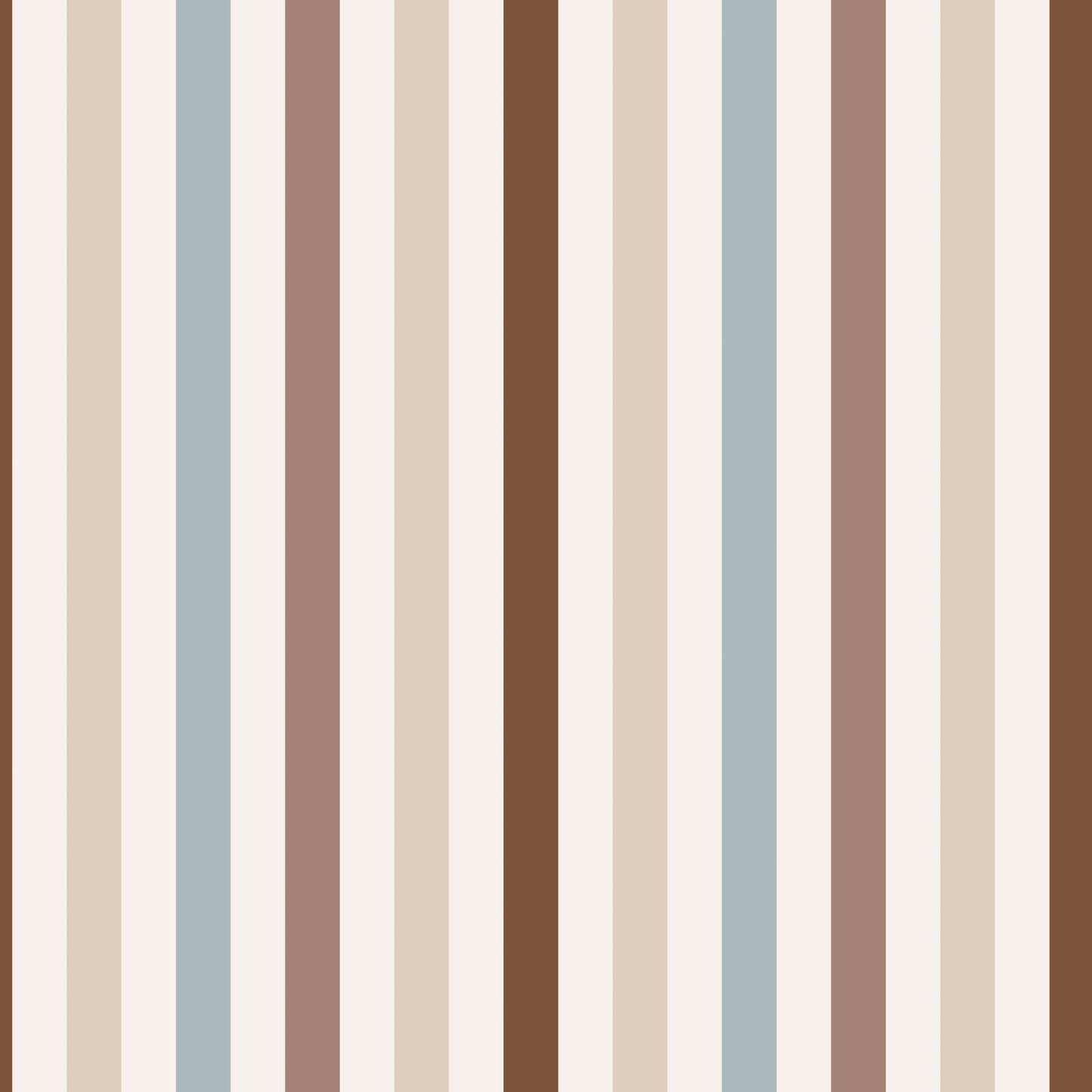 Stripes brown/beige/cream/blue - Jersey  (autumn)