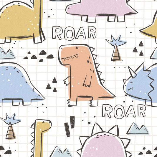 Big Dinos bunt - French Terry