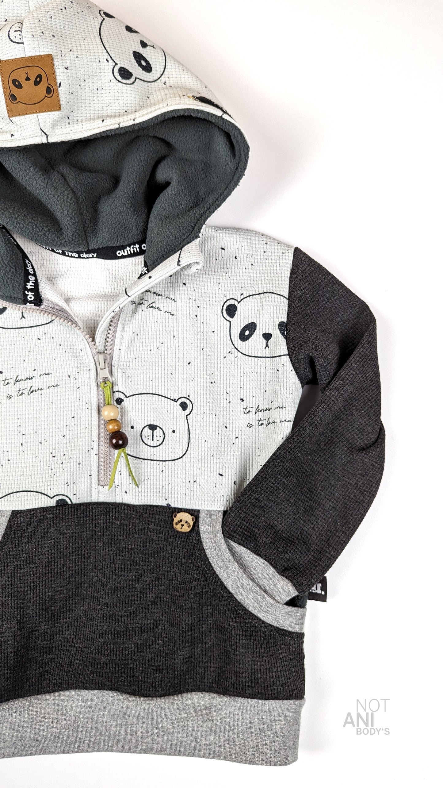Knopf Panda Kopf