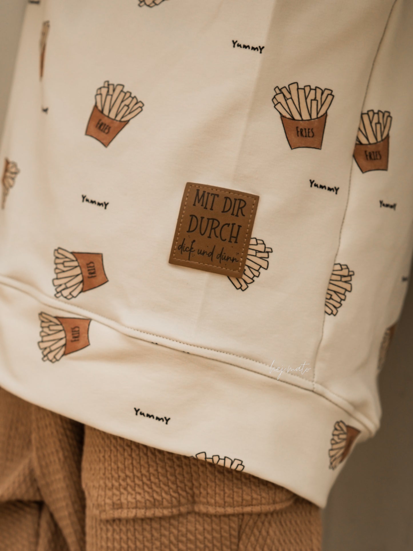 Mit dir durch dick und dünn - Kunstleder Label