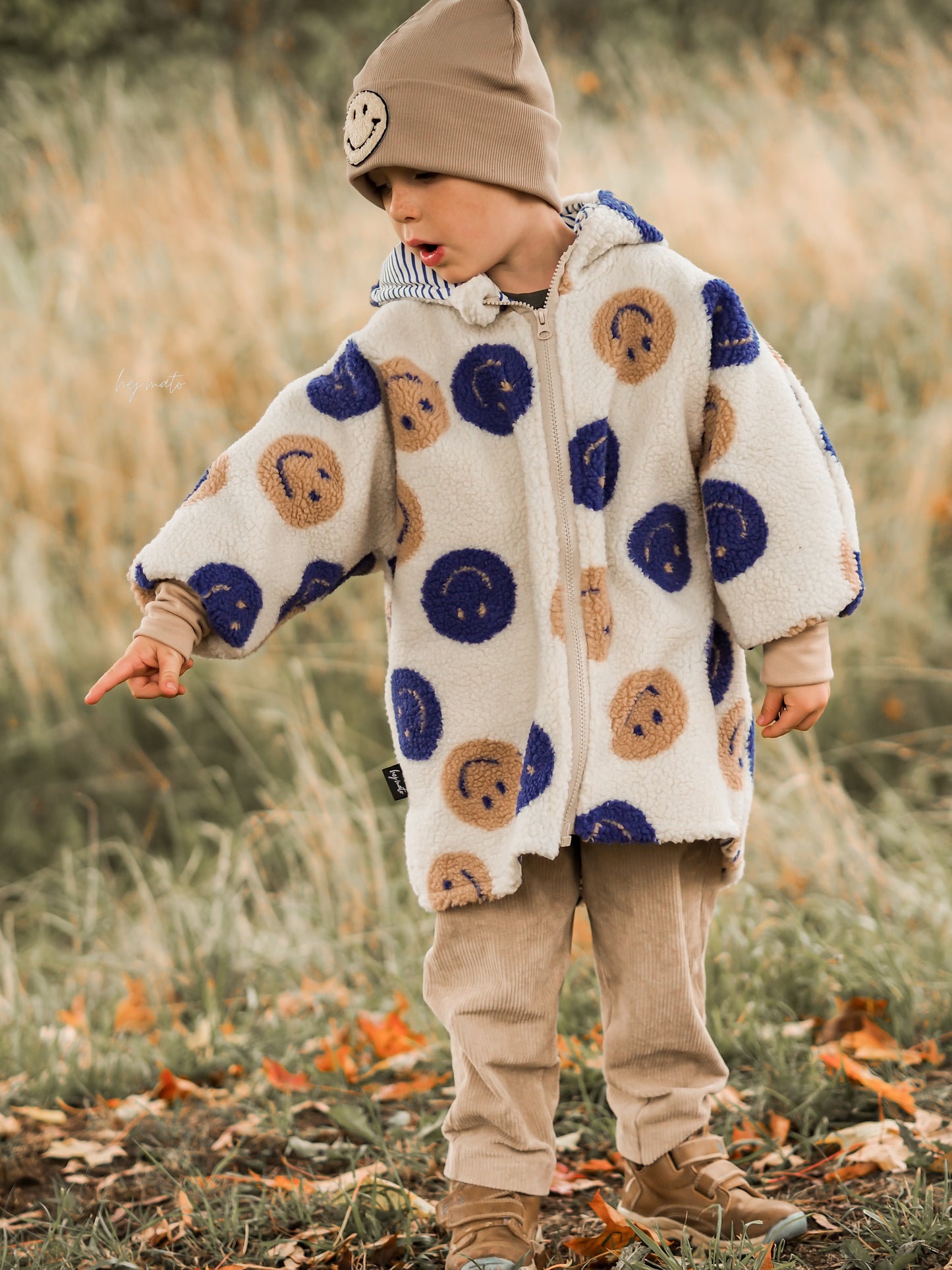 Teddy Smiley beige/ blau