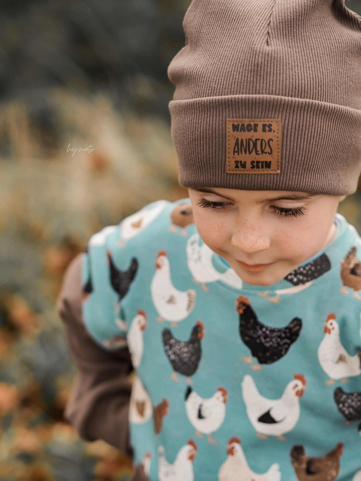 Hühner Treff blue  - Rib Jersey