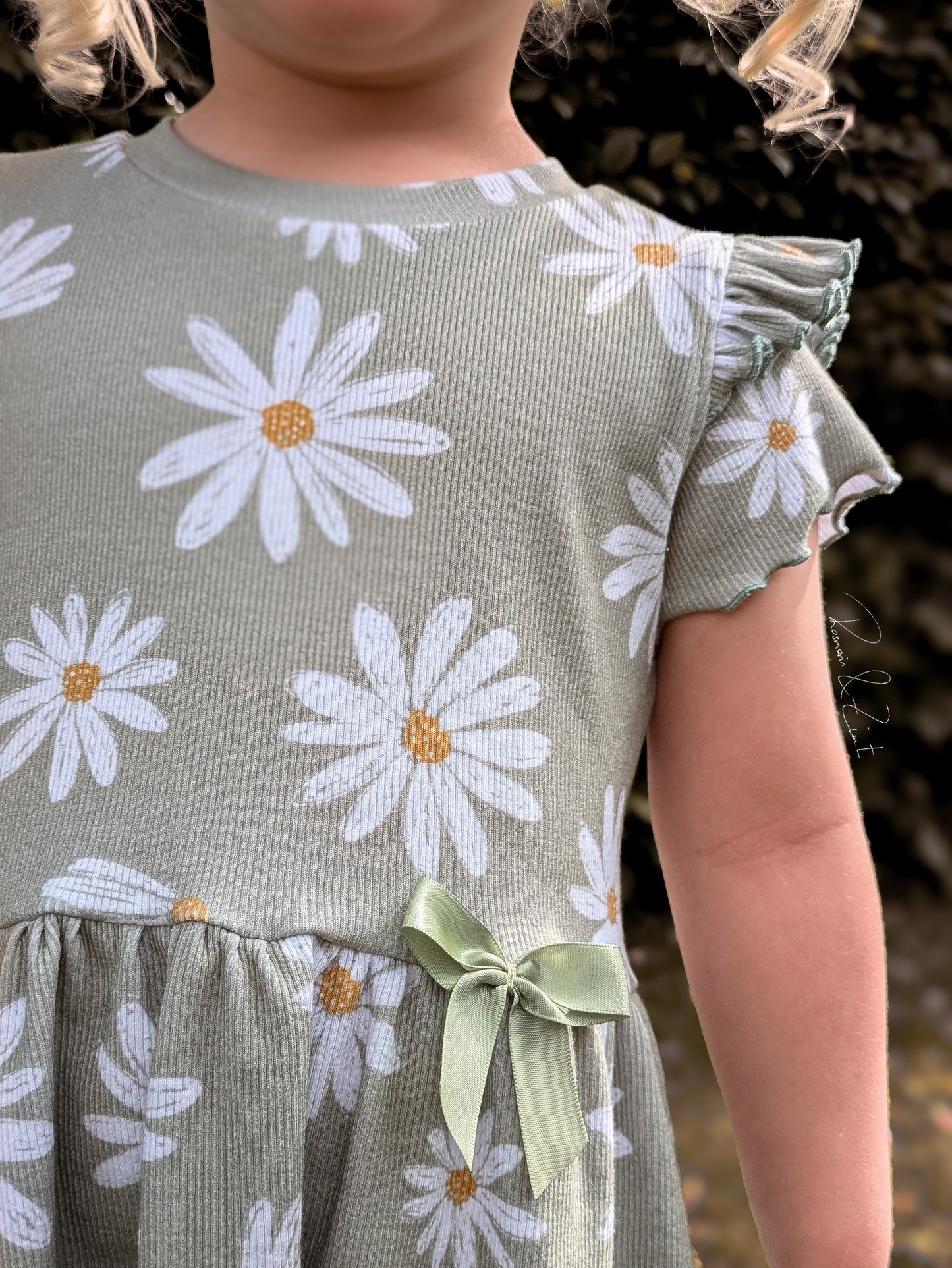 Daisy green - Bio Rib Jersey