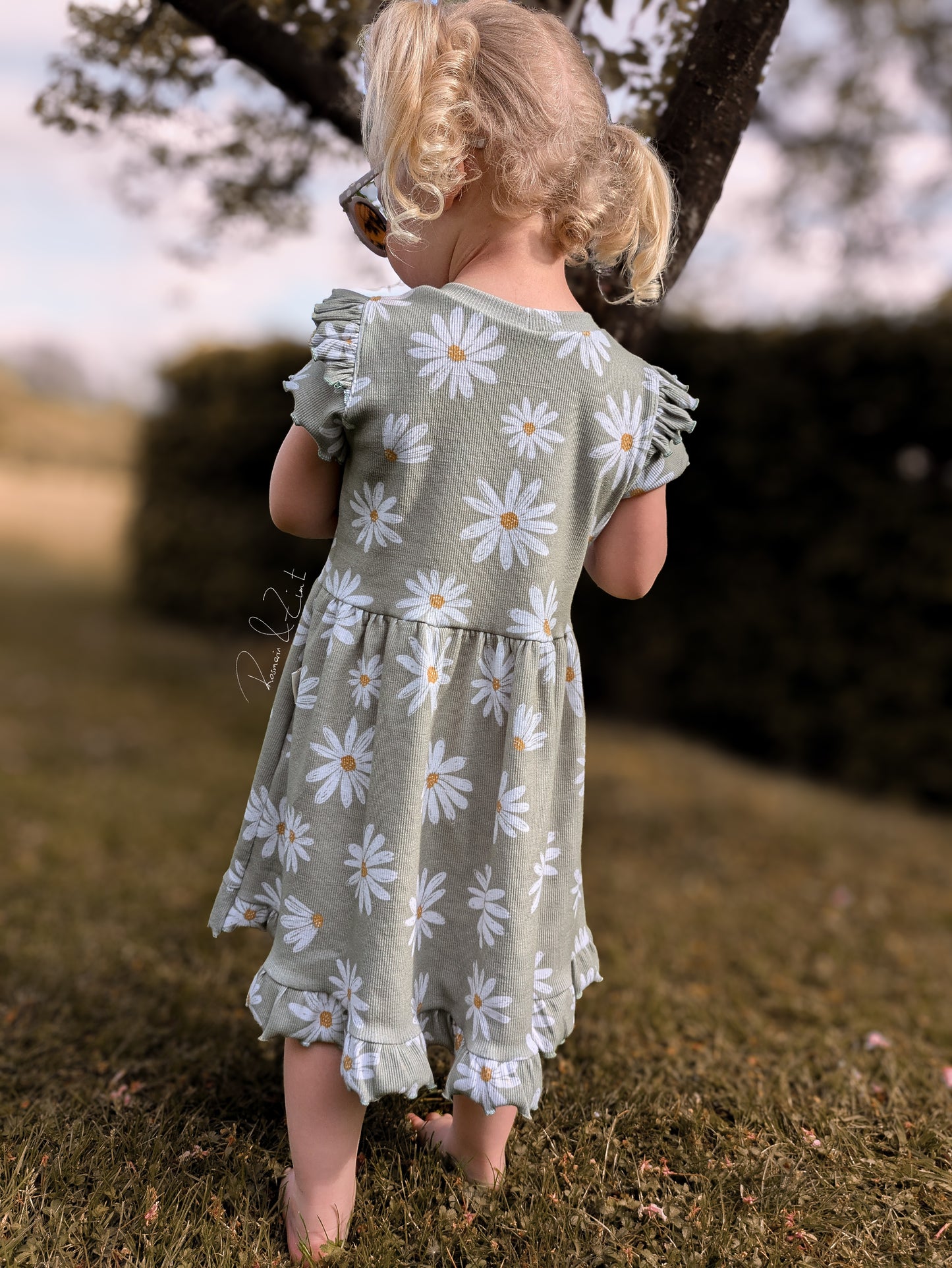 Daisy green - Bio Rib Jersey