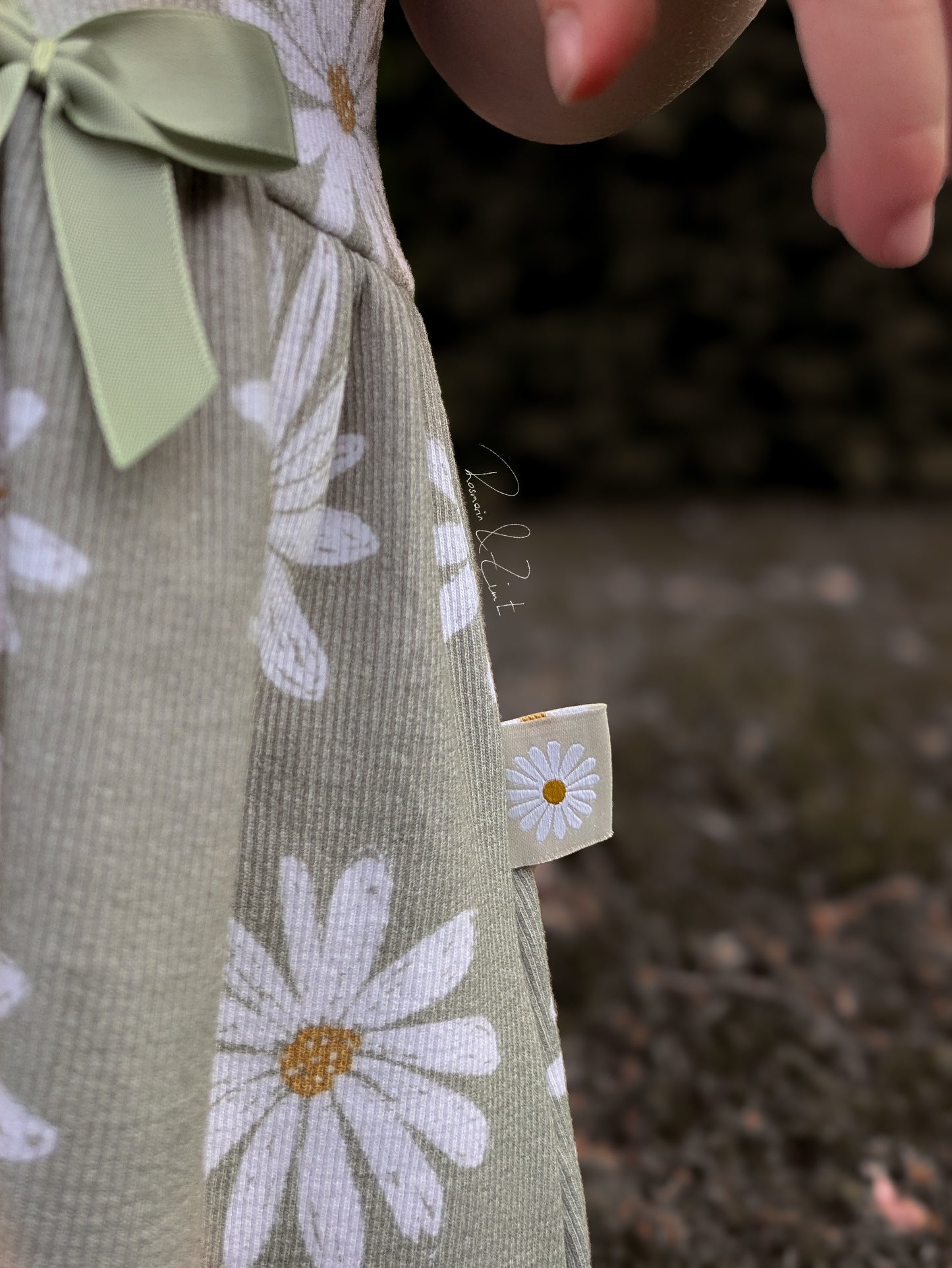Daisy green - Bio Rib Jersey