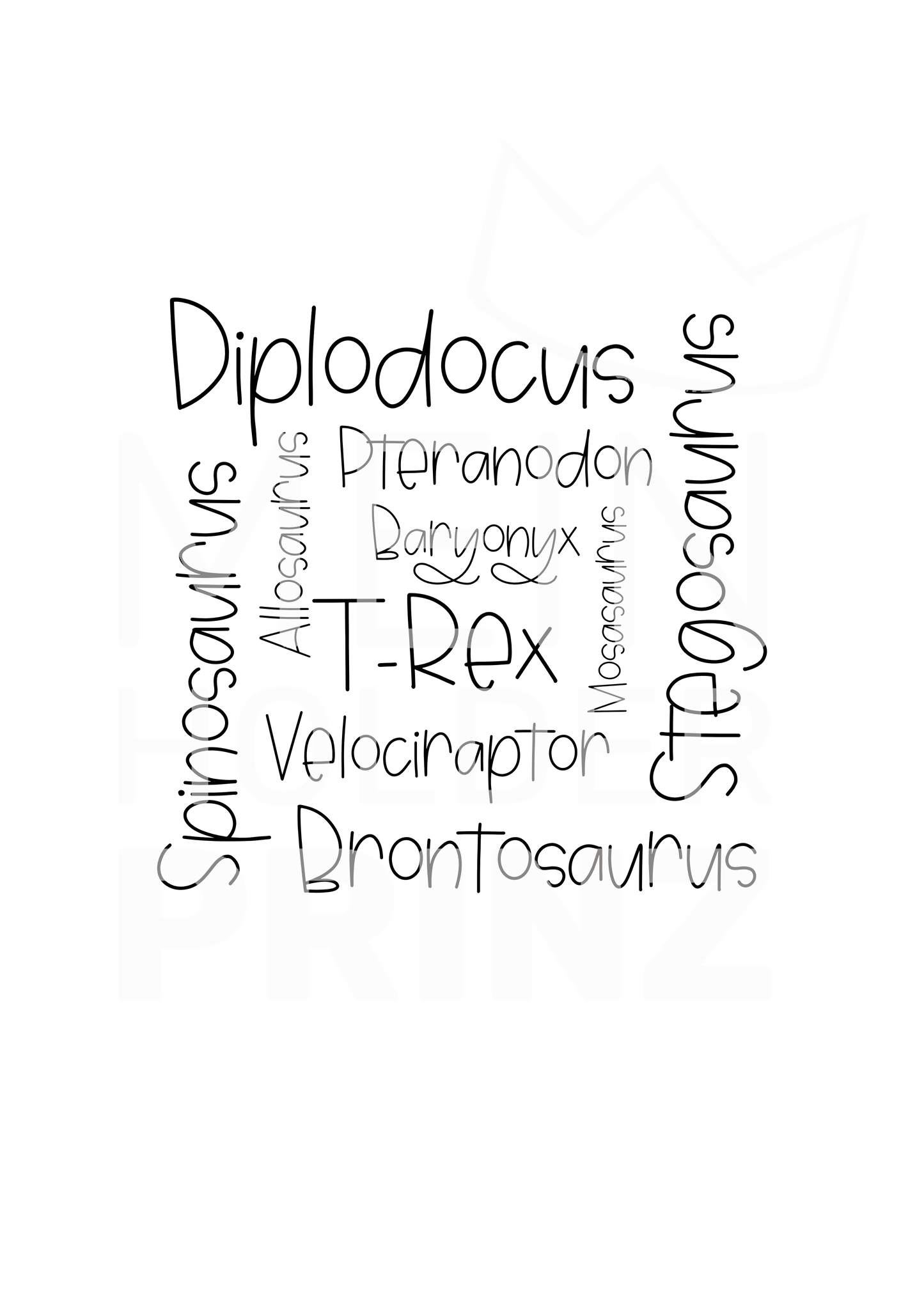 Plotterdatei - Dino Schriften