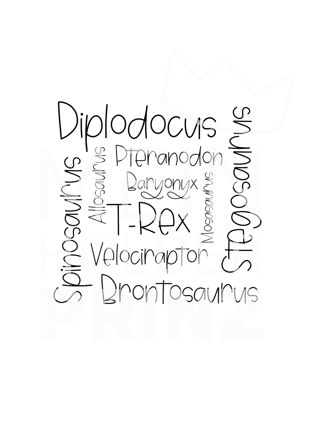 Plotterdatei - Dino Schriften