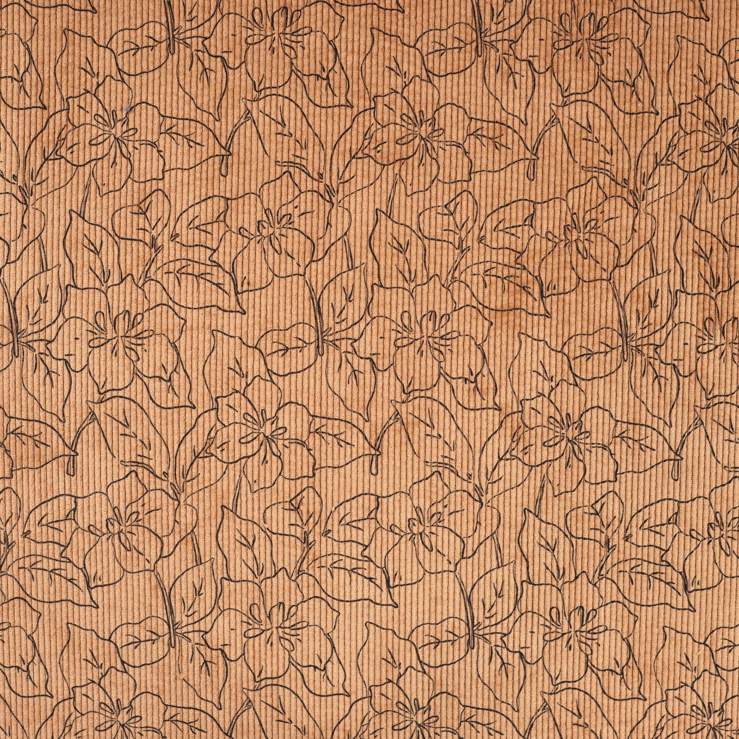 Washed Corduroy - Flowers stone