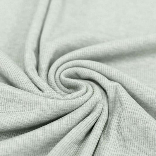 Rib Jersey hellgrün melange