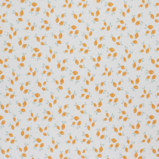 little Lemons & Leaves - Rib Jersey