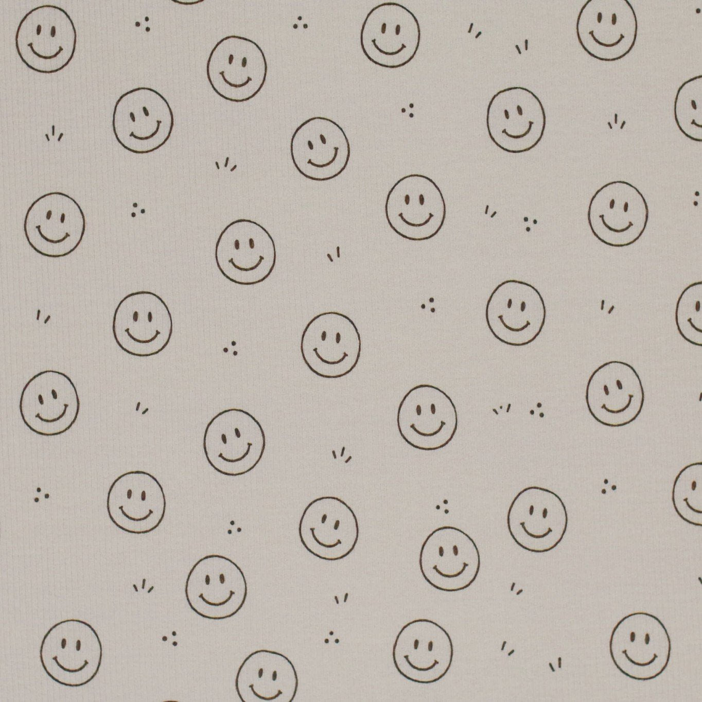 Smileys dunkelbeige - Rib Jersey