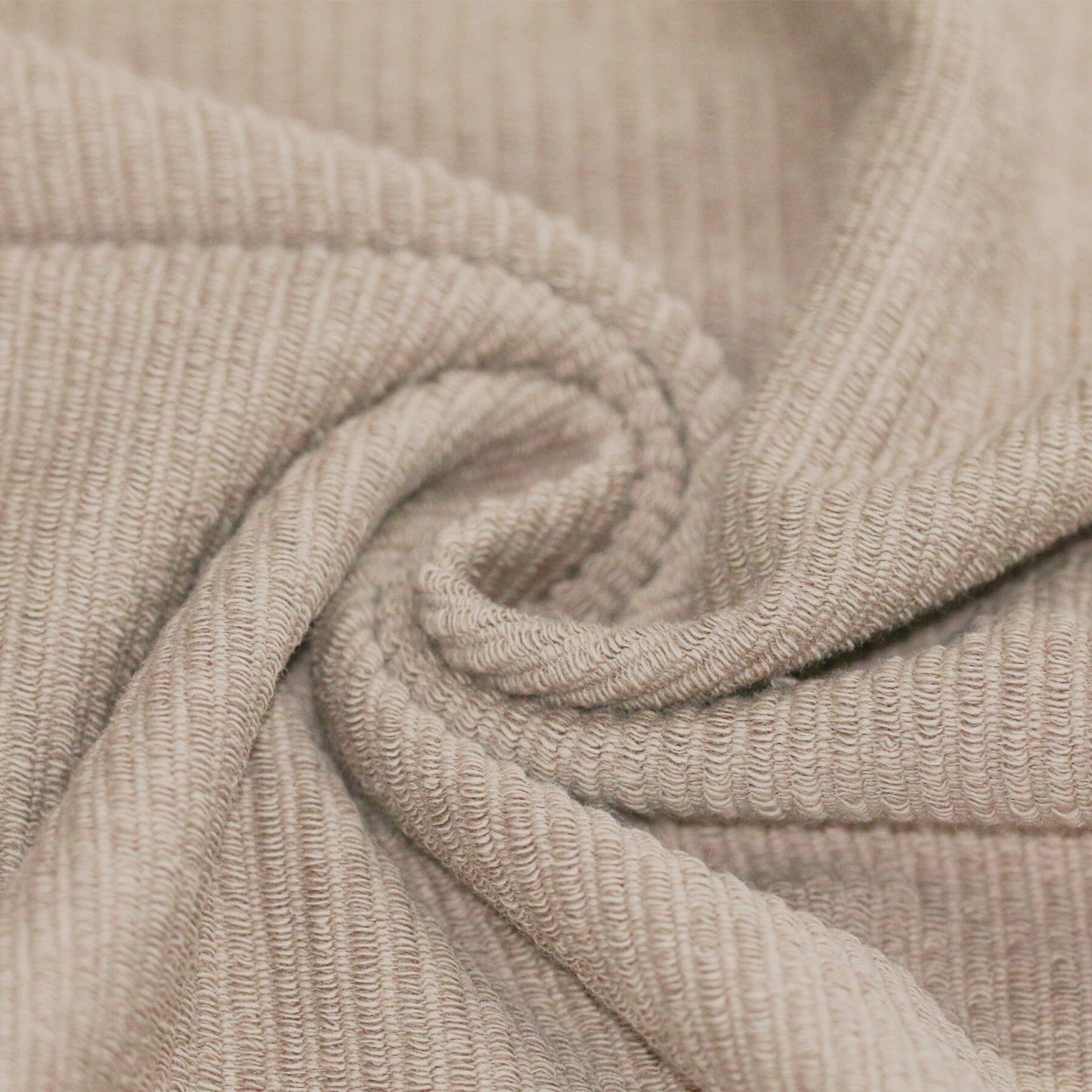 Rib Loop Terry - dunkelbeige