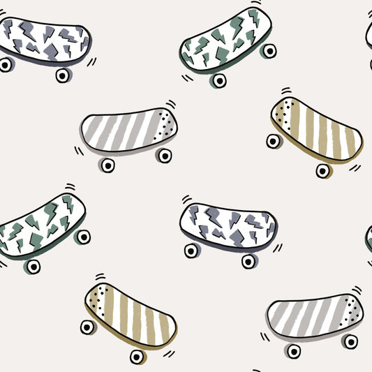 REST 1,8m Skateboards bunt / cream - French Terry