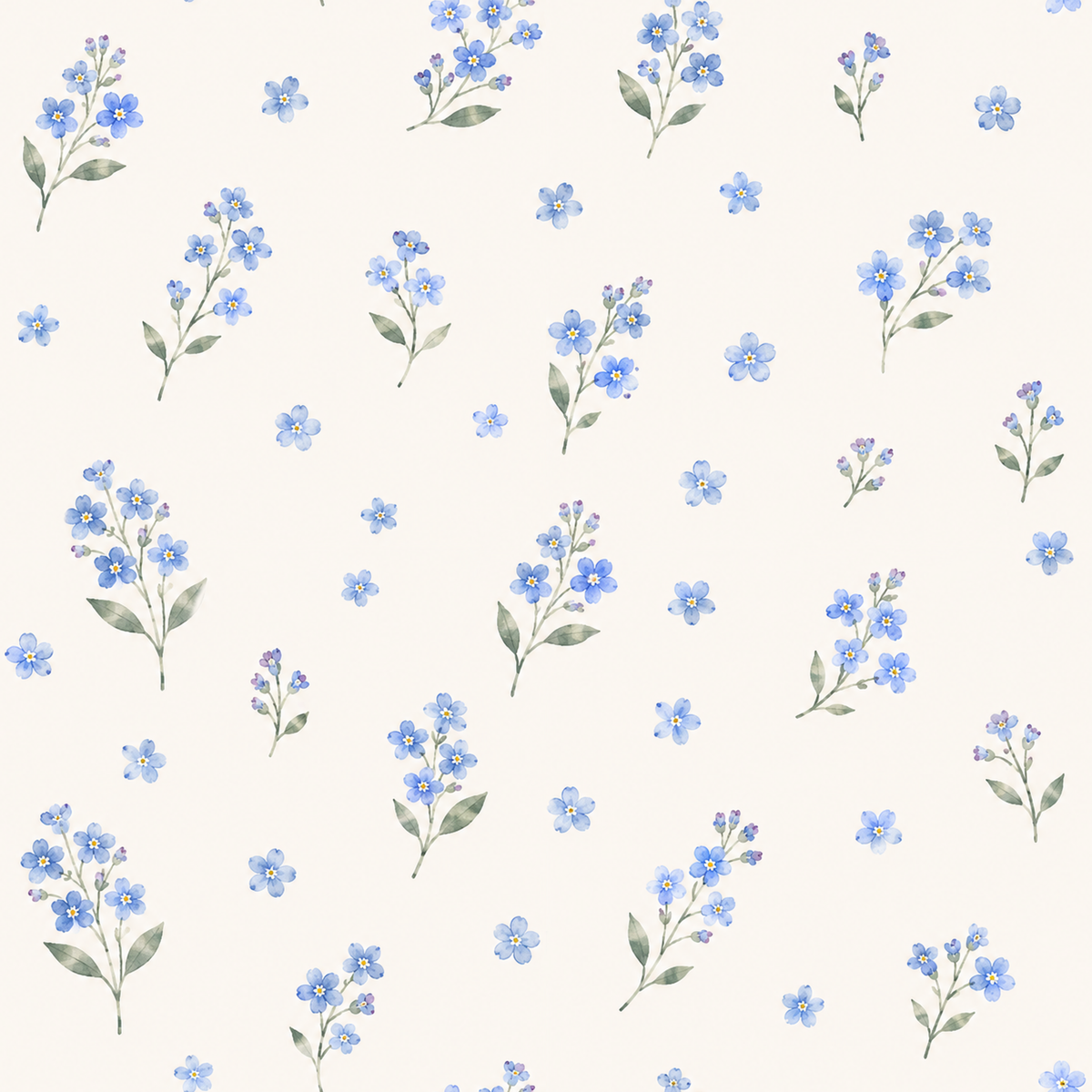 Vergiss mein nicht Blumen - French Terry x Atelier DreiFaden VORBESTELLUNG