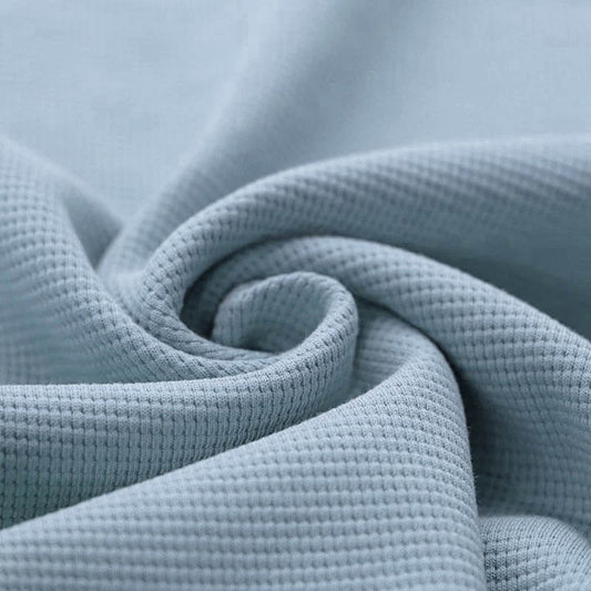 Waffelstrick Jersey light jeansblue