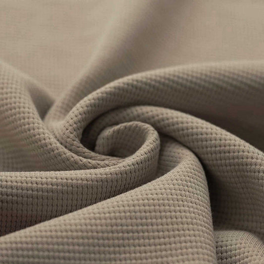 Waffelstrick Jersey taupe