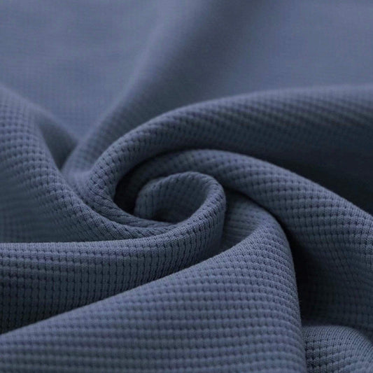 Waffelstrick Jersey dark jeansblue