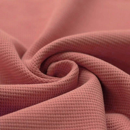 Waffelstrick Jersey clay pink