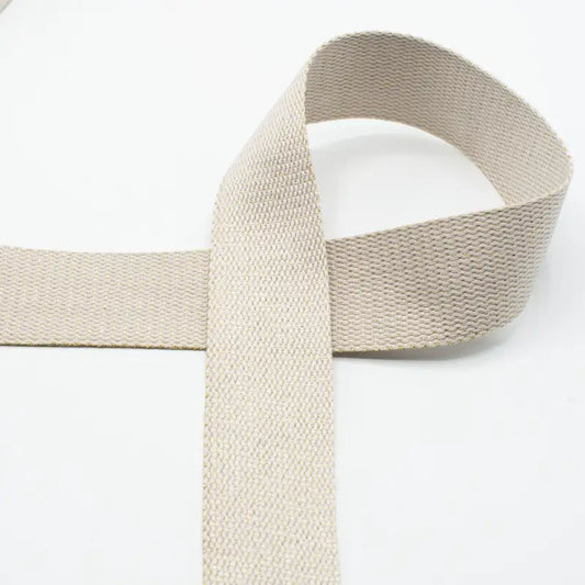 Gurtband sand - Gold Metal Fiber - 40mm
