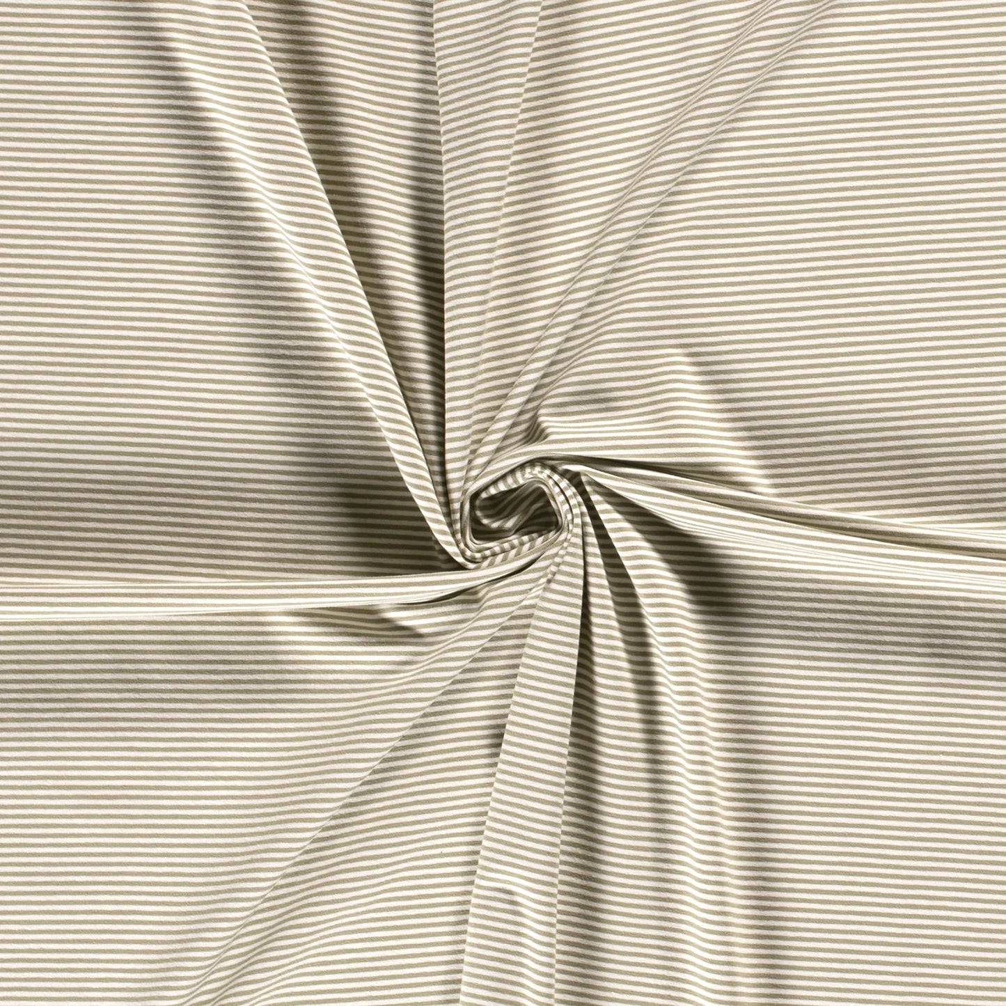 Jersey dünn gestreift - olive