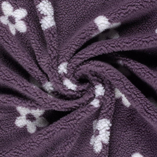 Teddy Blumen weiß / mauve